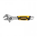 Llave inglesa ajustable de acero con mango bimaterial