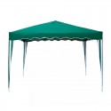 Gazebo verde 3x3m faldón ondulado