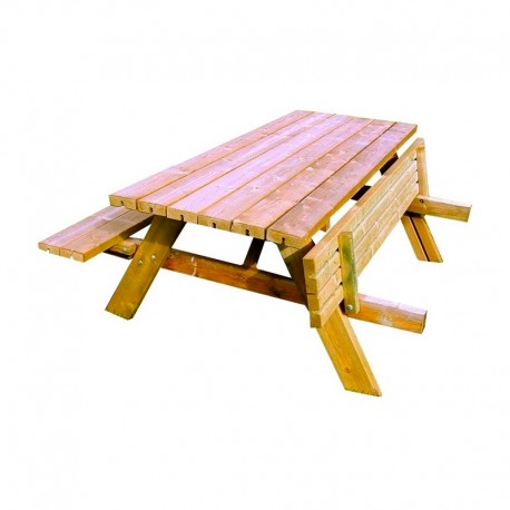 Mesa de picnic con bancos abatibles