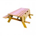 Mesa de picnic con bancos abatibles