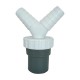 Desagüe doble de PVC para vaciado de lavadora 40mm