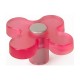 Pomo infantil forma flor magenta de ABS