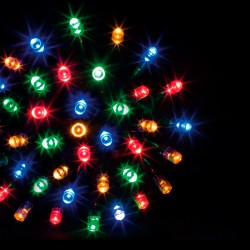 Guirnalda de luces navideñas multicolor interior y exterior 17,9m