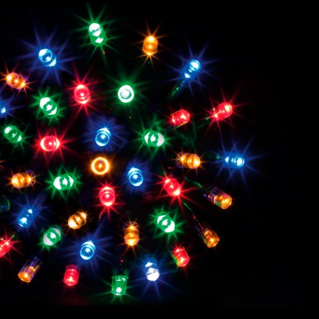 Guirnalda de luces navideñas multicolor interior y exterior 17,9m
