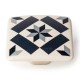 Pomo de mueble de zamak hidráulico mosaico negro 37x37mm