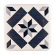 Pomo de mueble de zamak hidráulico mosaico negro 37x37mm