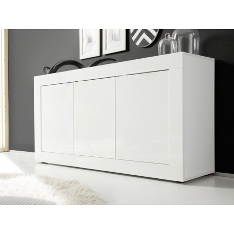 Aparador 160x43x86cm blanco brillo