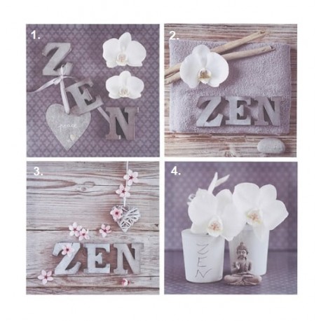Lienzo impreso zen flor 28x28 cm varios modelos