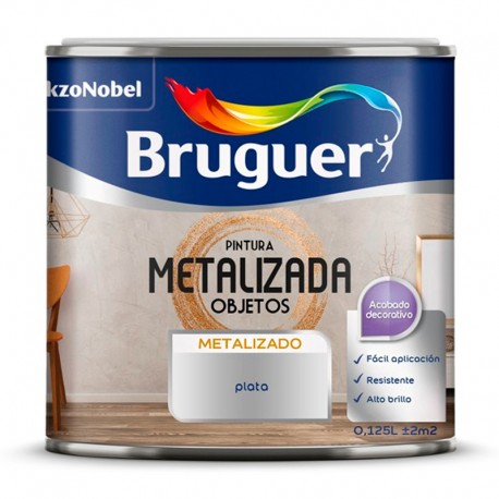 Pintura esmalte metalizada objetos 125ml