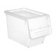 Caja de plástico transparente apertura frontal