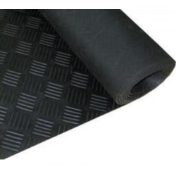 Estribera de goma negra Checker al corte