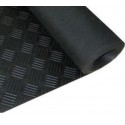 Estribera de goma negra Checker al corte