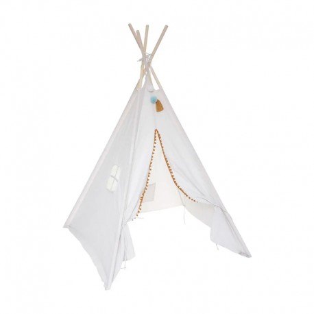 Tipi de algodón/poliéster beige para niños Safari