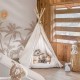 Tipi de algodón/poliéster beige para niños Safari