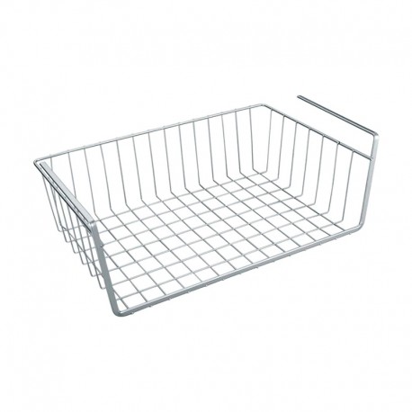 Cesto de acero cromado para armario de cocina 40x26x14cm