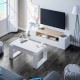 Mesa de centro elevable blanca Nova