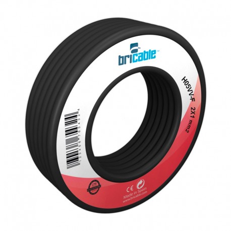 Cable unipolar flexible negro 1x2,5mm 10m H07V-K