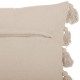 Cojin pompones marfil 50x50cm