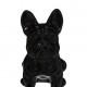 Perro bulldog negro 22cm