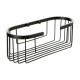 Cestillo ovalado aluminio negro 30x11,5x12cm