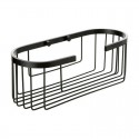 Cestillo ovalado aluminio negro 30x11,5x12cm