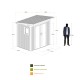 Cobertizo de metal Harz 226x187x223cm 4,23m2