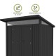Cobertizo de metal Harz 226x187x223cm 4,23m2