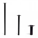 Pata para mesa de acero redonda negra Ø3cm Rei