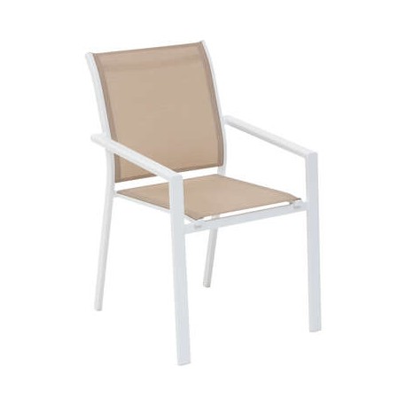Silla Piazza aluminio blanca