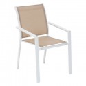 Silla Piazza aluminio blanca
