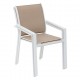 Silla Piazza aluminio blanca