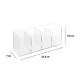 Organizador de poliestireno con 4 compartimentos 22x10x7cm Selena
