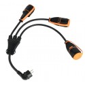 Adaptador enchufe triple lock