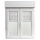 Ventana PVC 2 hoja con persiana 100x100cm derecha