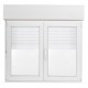 Ventana PVC 2 hojas con persiana 120x100cm derecha