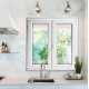 Ventana PVC 2 hojas 110x100cm derecha
