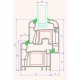 Puerta PVC 1 hoja 88x200cm derecha