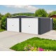 Garaje de metal Warwick antracita 513x637x241cm 32,68m2