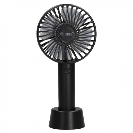 Mini ventilador de mano USB recargable negro