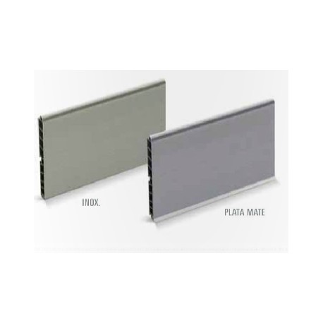 Zocalo PVC Aluminio Plata Mate de 145