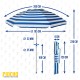 Sombrilla plegable aluminio para playa