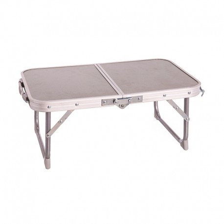 Mesa plegable de madera/acero gris playa