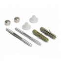 Juego de 2 tornillos para fijación inodoro bidé vertical M5x75mm