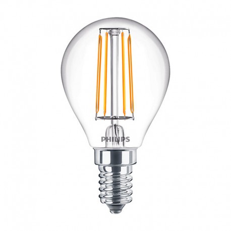 Bombilla esférica LED E14 470lm 4000K Fil