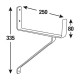 Gancho soporte de pared 25x33,5cm 100kg