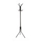Perchero de metal negro con 8 colgadores 48x172cm