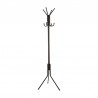 Perchero de metal negro con 8 colgadores 48x172cm