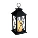 Farol portavelas LED de poliestireno a pilas 3xAA/LR03 14x14x28cm