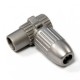 Conector hembra acodado de metal con rosca blindado para antena TV