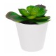 Planta artificial de polipropileno en maceta blanca 7,5x15cm